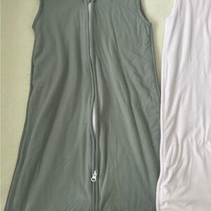 Kids Pajamas Sleep Sacks - Green and White